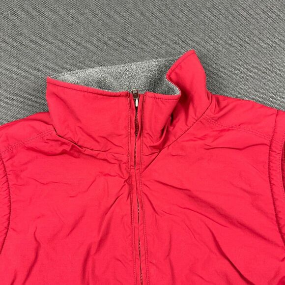 Vintage L.L. Bean Vest Women's 2X Red Fleece Lined Plus Size Nylon‎ Full Zip - Picture 3 of 7